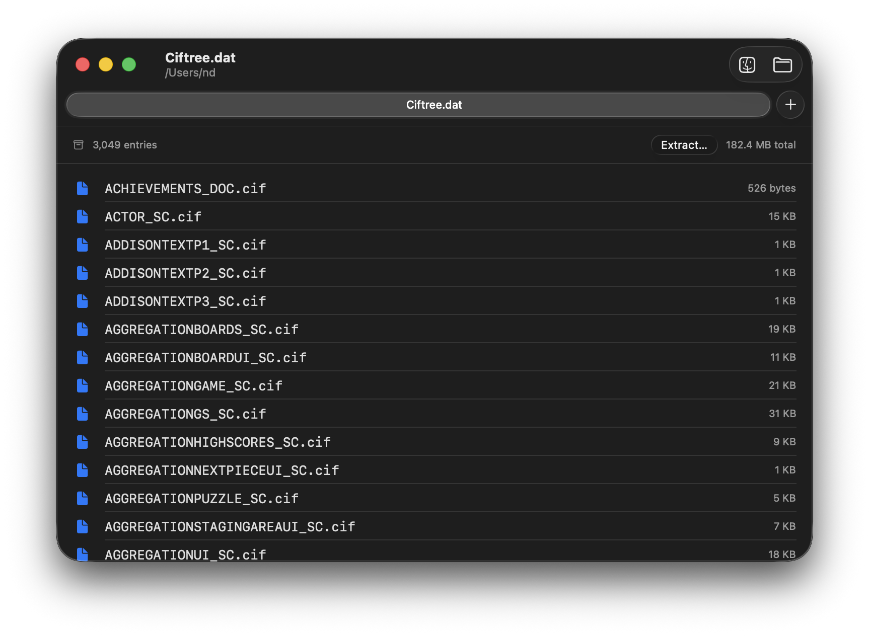 HIP Toolkit — Inspect Ciftree